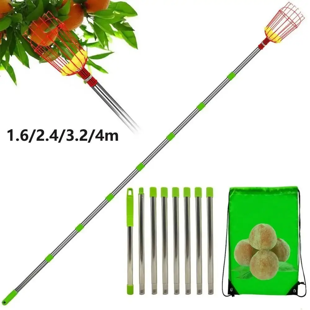Fruit Picker Basket Telescopic Pole - عصا التقاط الفاكهة مع سلة، أداة
